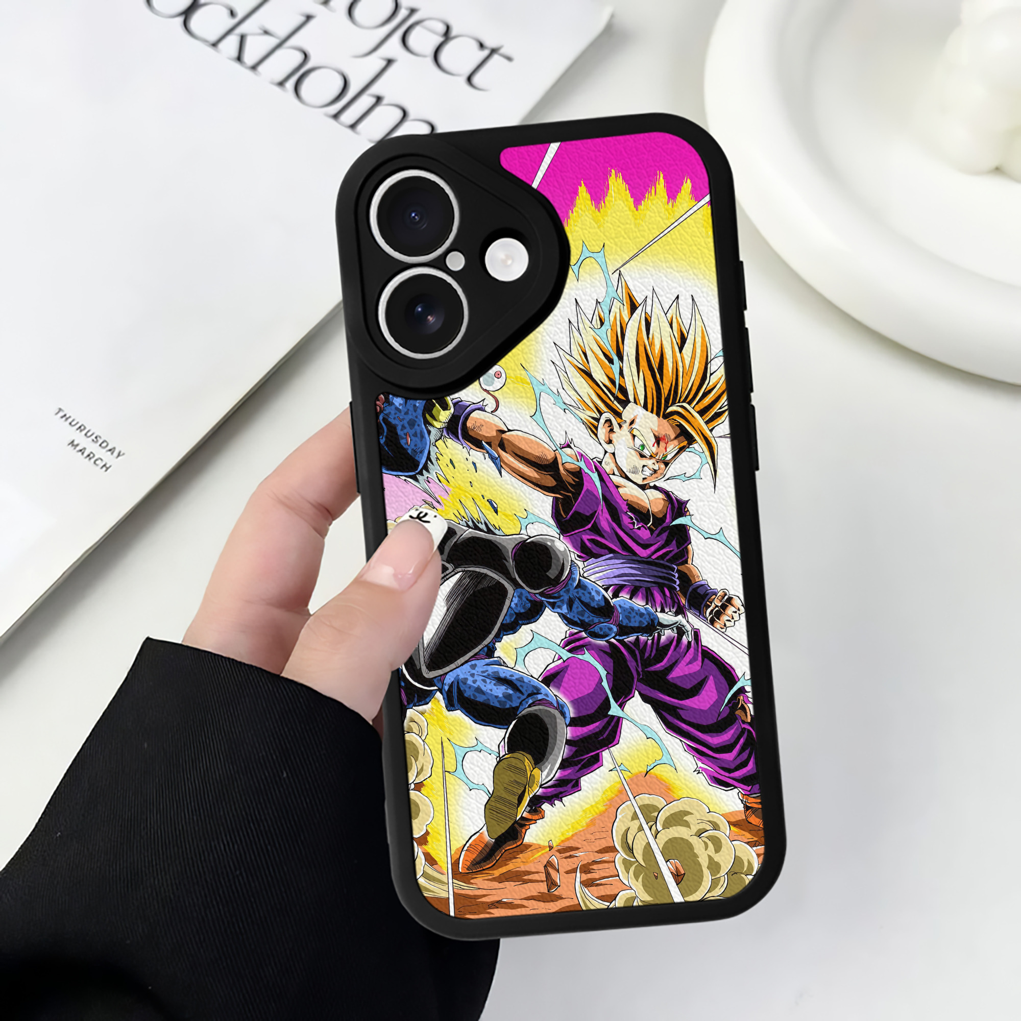 （画像用） ドラゴンボール DRAGON BALL 【iPhone 16シリーズ対応】シリコンスマホケース（レザー調） 材質：シリコン